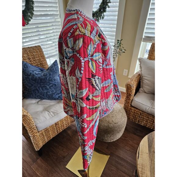 Liza Byrd The Madeline Reversible Quilted Jacket Women's Size L Scarlett Monkey - Picture 4 of 10